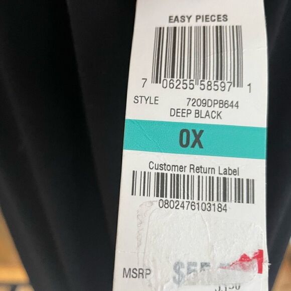 New with tags Alfani Easy Pieces Deep Black tank top, size 0X - Picture 6 of 7